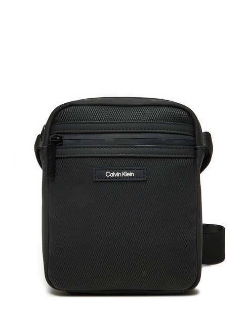 CALVIN KLEIN CK ESSENTIAL RUBBER Bourse noir caoutchouté - Sacs en Bandoulières pour Homme