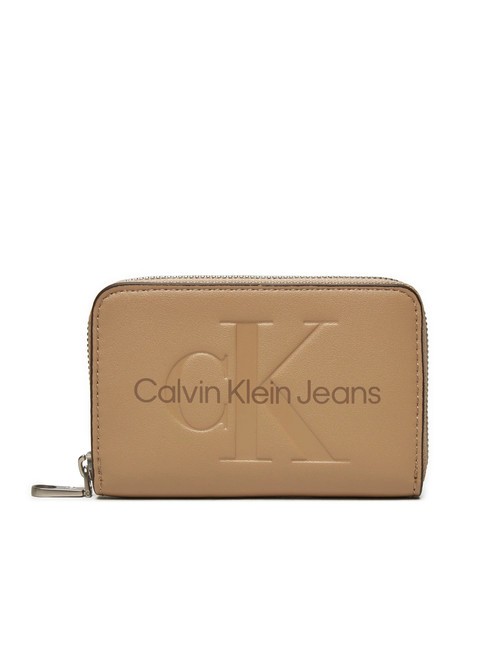 CALVIN KLEIN SCULPTED Portefeuille zippé vaisselle - Portefeuilles Femme