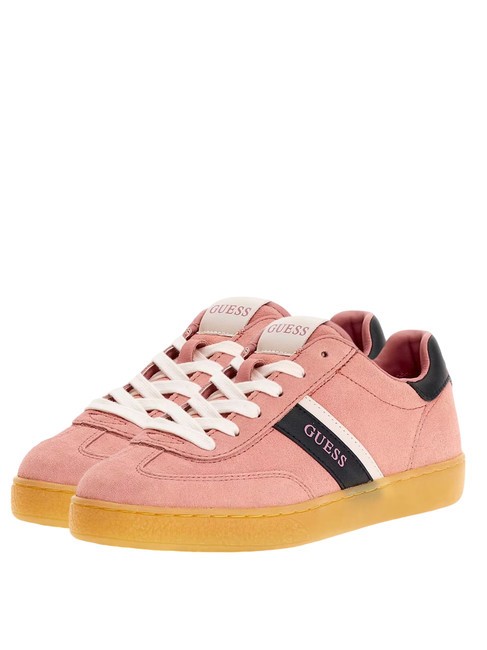 GUESS NOLINAS  Baskets en cuir ROSE - Chaussures Femme