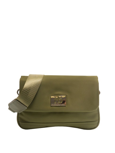 ROCCOBAROCCO GLORIA Sac bandoulière en nylon vert militaire - Sacs pour Femme