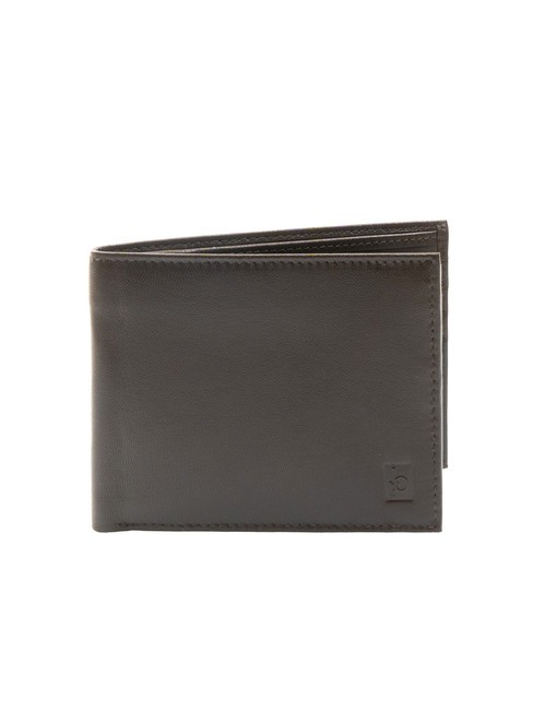 ROCCOBAROCCO PLAIN Portefeuille en cuir 8cc marron foncé - Portefeuilles Homme