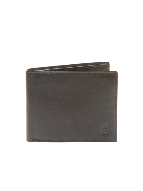 ROCCOBAROCCO PLAIN Portefeuille en cuir à rabat marron foncé - Portefeuilles Homme