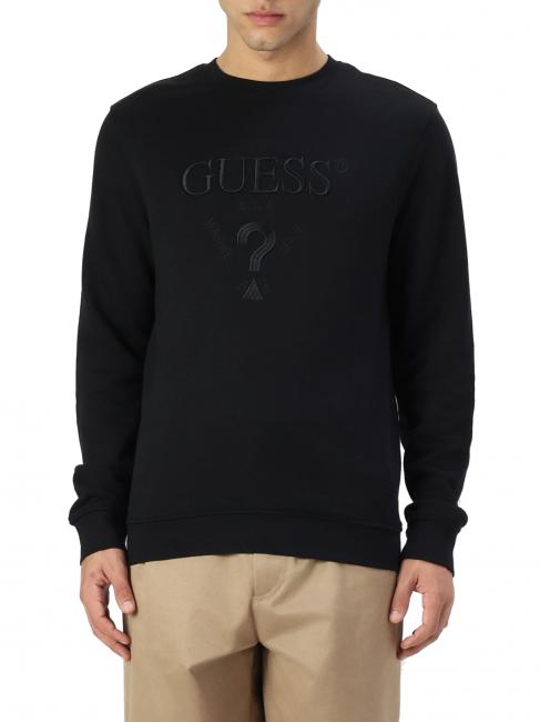 GUESS BEAU Sweat col rond jetbla - Pulls molletonnés