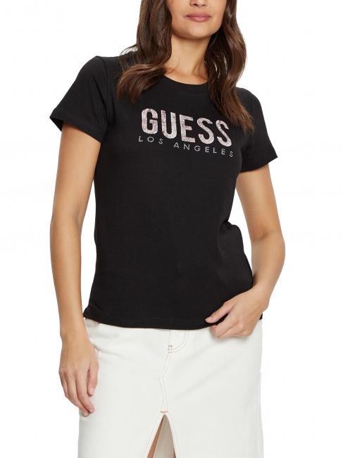 GUESS SS CN PYTHON T-shirt en coton jetbla - T-shirt