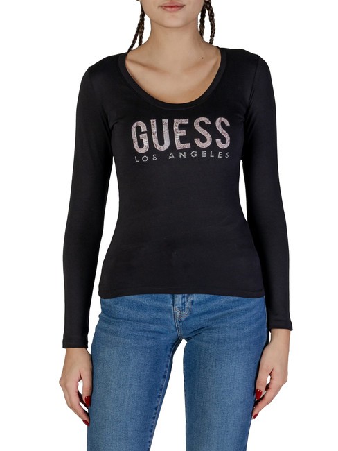 GUESS PYTHON T-shirt en coton jetbla - T-shirt