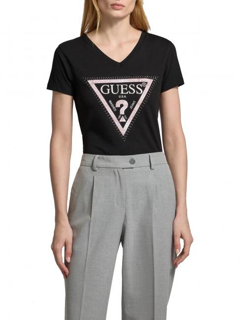 GUESS SS VN PYTHON TRIANGLE T-shirt à manches courtes jetbla - T-shirt