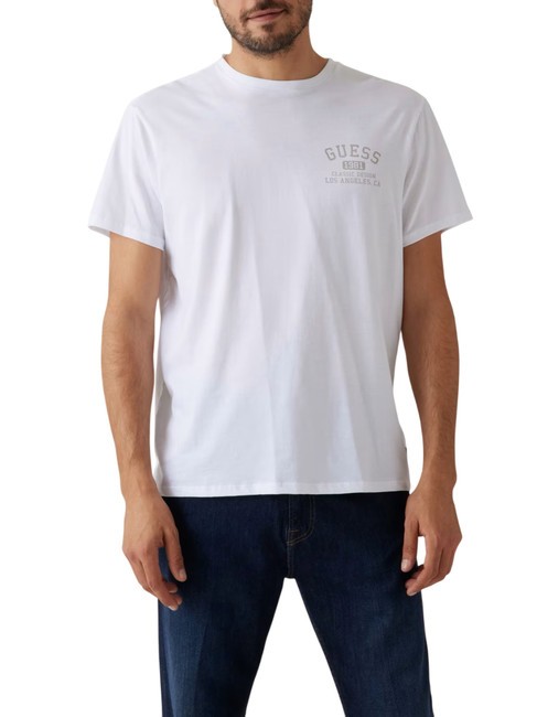 GUESS BSC CLASSIC T-shirt en coton blanc pur - T-shirt