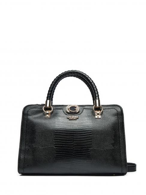 GUESS ORLINA Sac à main St lézard NOIR - Sacs pour Femme