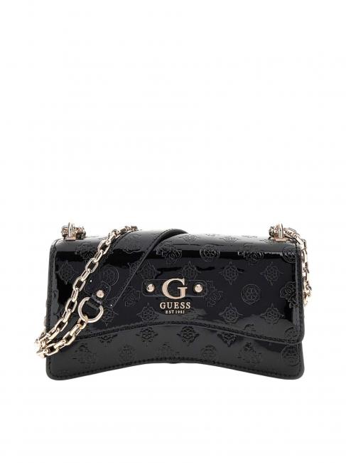 GUESS GERTY Sac convertible brillant NOIR - Sacs pour Femme