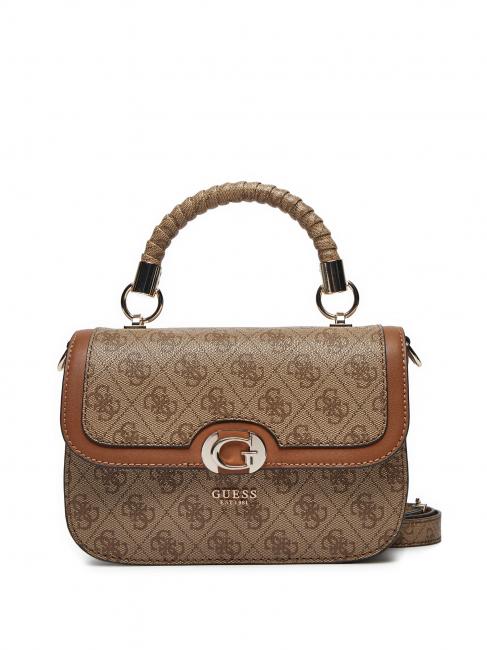 GUESS ORLINA Petit sac à main avec bandoulière logo latte / marron - Sacs pour Femme