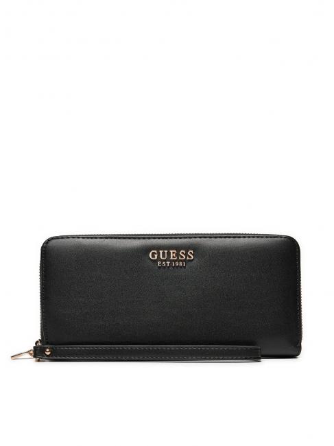 GUESS LAUREL Grand portefeuille avec dragonne NOIR - Portefeuilles Femme