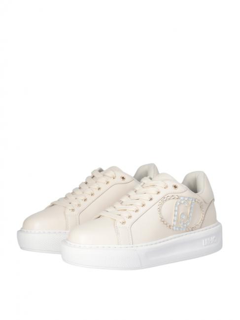 LIUJO KYLIE 32 Baskets avec logo bijou Ivoire - Chaussures Femme