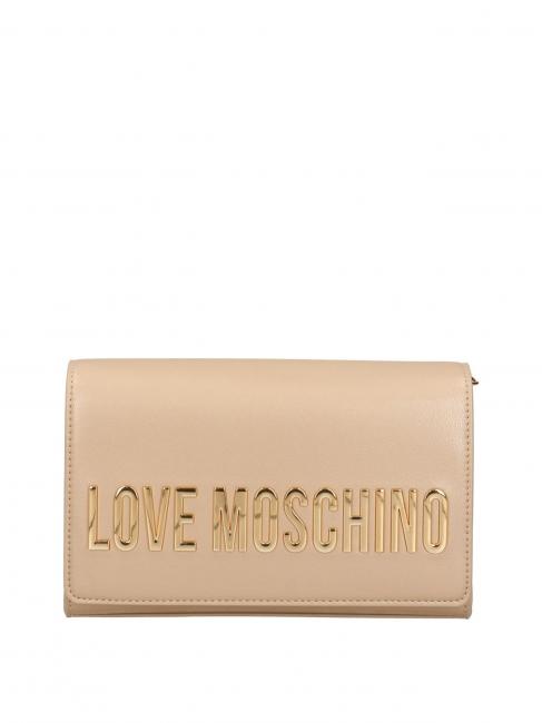 LOVE MOSCHINO BOLD LOVE Pochette avec bandoulière en chaîne or - Sacs pour Femme