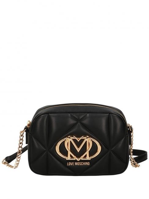 LOVE MOSCHINO GEOMETRIC QUILTED Mini sac à bandoulière Noir - Sacs pour Femme