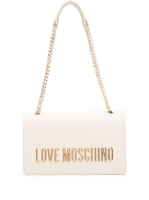 LOVE MOSCHINO LETTERING Sac bandoulière/épaule Ivoire - Sacs pour Femme