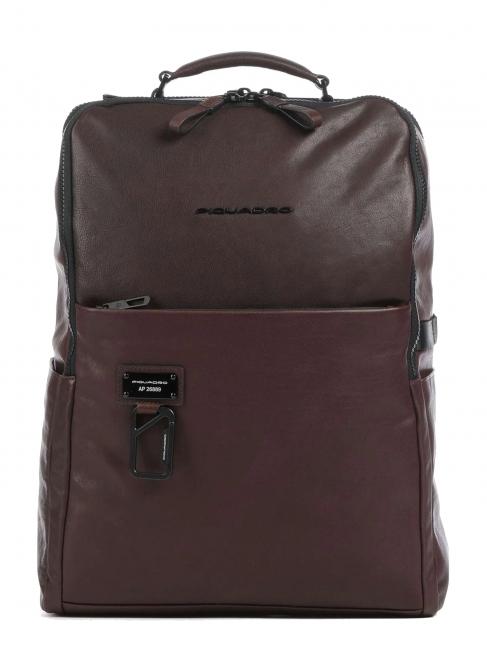 PIQUADRO HARPER Sac à dos en cuir pour ordinateur portable 15,6" MORO - Sacs à dos pour ordinateur portable