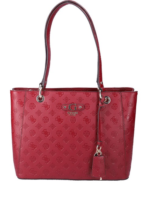 GUESS GERTY sac cabas à logo pivoine 4G bordeaux - Sacs pour Femme