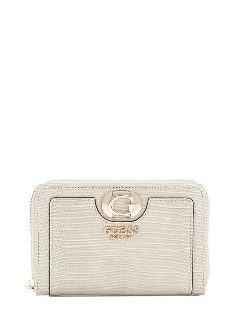 GUESS ORLINA Portefeuille moyen St lézard taupe - Portefeuilles Femme