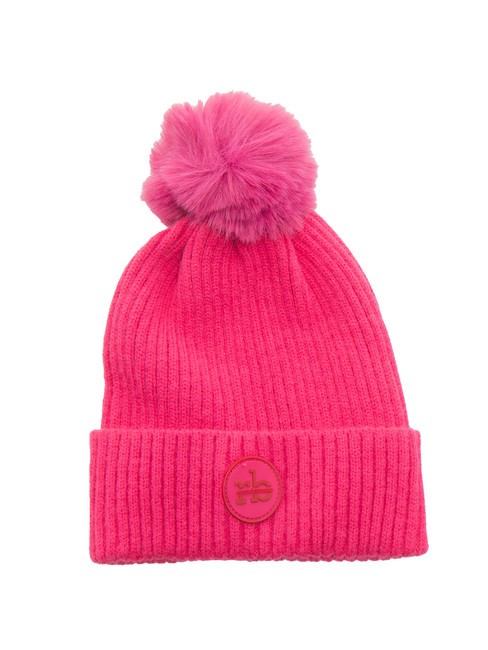 ROCCOBAROCCO PON PON Casquette avec revers fuchsia - Bonnets