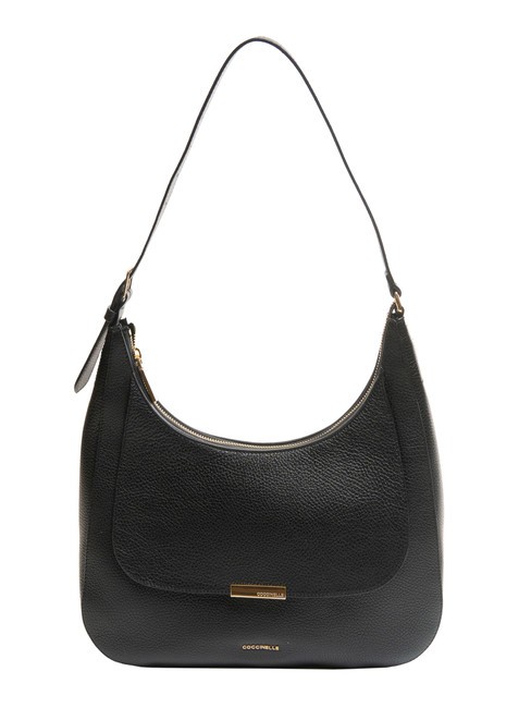 COCCINELLE CHER Sac bandoulière en cuir martelé Noir - Sacs pour Femme