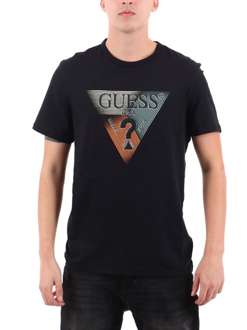 GUESS SS CN TRIANGLE T-shirt à manches courtes jetbla - T-shirt