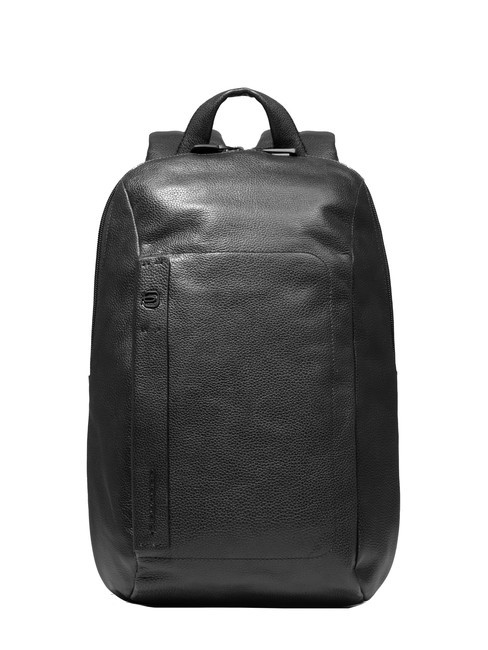 PIQUADRO P15 PLUS Sac à dos pour ordinateur portable 14" en cuir Noir - Sacs à dos pour ordinateur portable