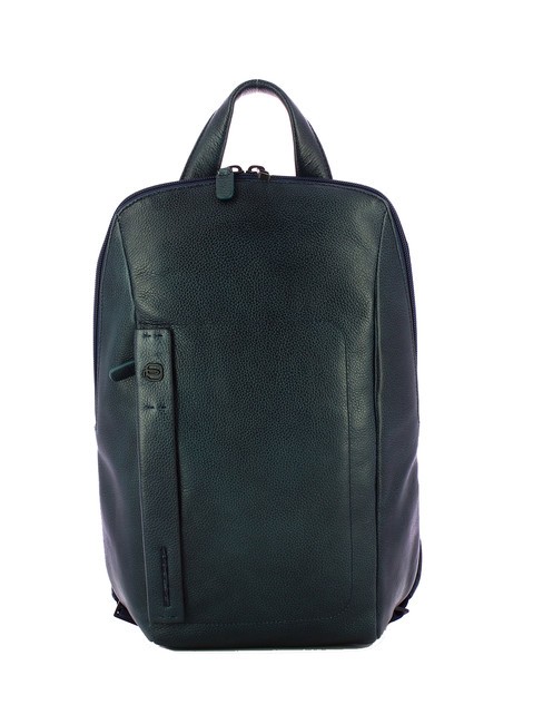 PIQUADRO P15 PLUS Sac à dos pour ordinateur portable 14" en cuir bleu - Sacs à dos pour ordinateur portable