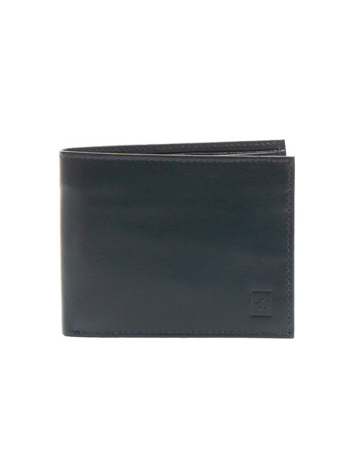 ROCCOBAROCCO PLAIN Portefeuille en cuir avec porte-monnaie bleu - Portefeuilles Homme