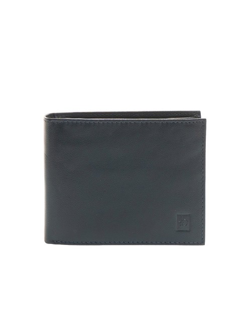 ROCCOBAROCCO PLAIN Portefeuille en cuir avec rabat et porte-monnaie bleu - Portefeuilles Homme