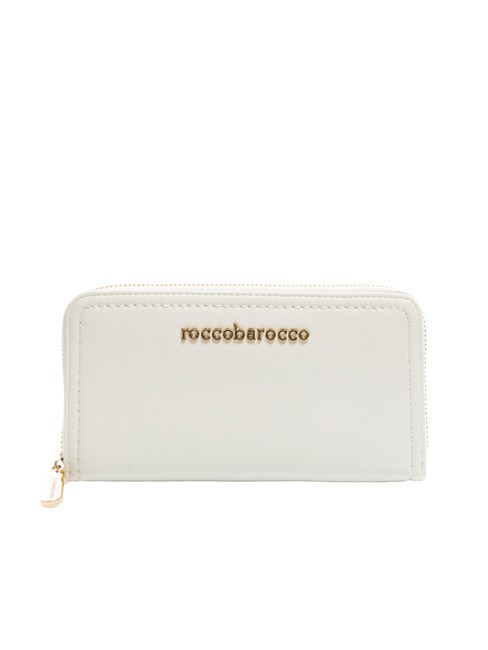 ROCCOBAROCCO GAIA Grand portefeuille zippé autour blanc - Portefeuilles Femme