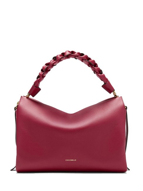 COCCINELLE BOHEME Sac à main, avec bandoulière, en cuir sangria/peau - Sacs pour Femme