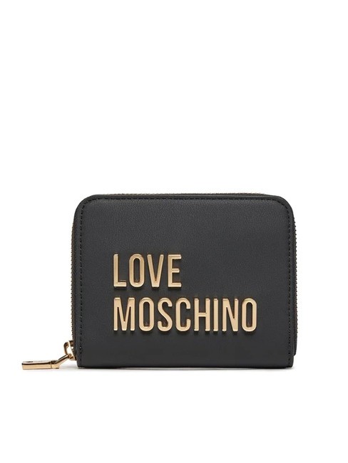 LOVE MOSCHINO BOLD LOVE Grand portefeuille zippé autour Noir - Portefeuilles Femme