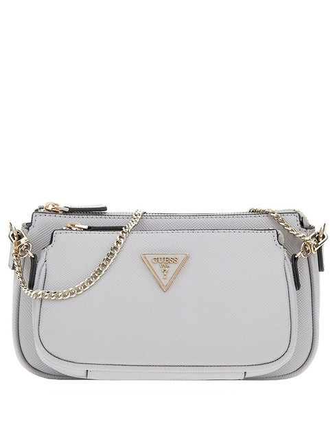 GUESS NOELLE Sac bandoulière double gris lavande - Sacs pour Femme