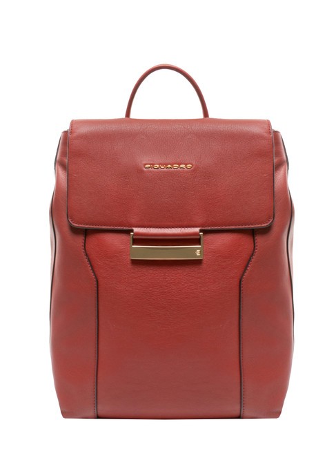 PIQUADRO W99 Sac à dos moyen en cuir ROUGE - Sacs pour Femme