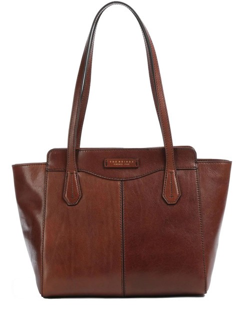 THE BRIDGE GLORIA  Sac cabas en cuir MARRON - Sacs pour Femme