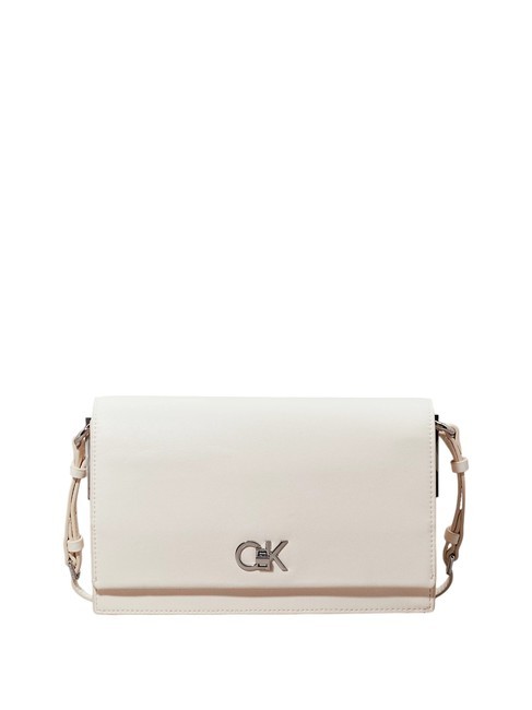 CALVIN KLEIN CK ELONGATED Sac bandoulière avec rabat sel de mer - Sacs pour Femme