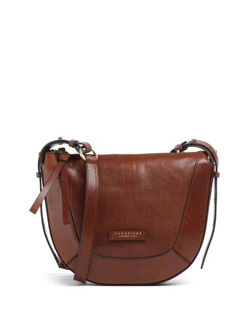 THE BRIDGE FEDORA Sac bandoulière en cuir à rabat MARRON - Sacs pour Femme