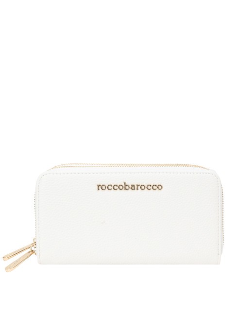 ROCCOBAROCCO CLAIR Portefeuille zippé blanc - Portefeuilles Femme