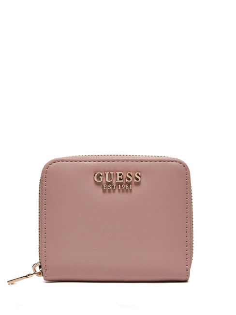 GUESS LAUREL  Mini portefeuille zippé ROSE - Portefeuilles Femme