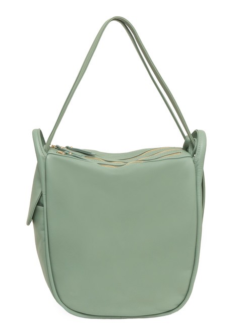 LESAC TRIO Sac à dos en cuir nappa vert sauge - Sacs pour Femme