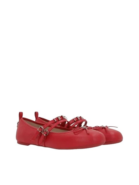 PINKO GIOIA Ballerines en cuir à deux brides rouge - Chaussures Femme