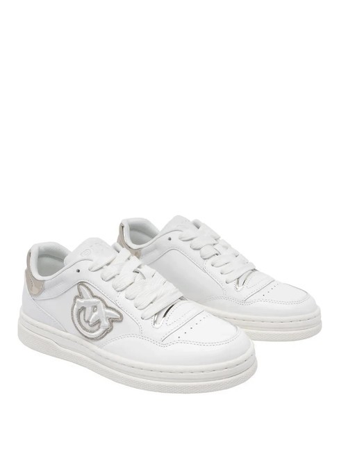 PINKO MANDY Senakers en cuir blanc/argent - Chaussures Femme