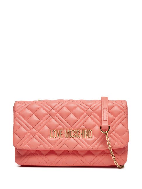 LOVE MOSCHINO QUILTED Petit sac bandoulière corail - Sacs pour Femme