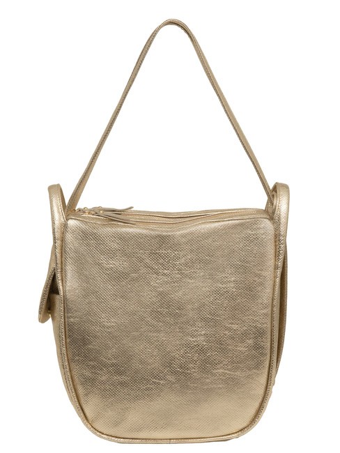 LESAC TRIO Sac à dos en cuir métallisé or - Sacs pour Femme