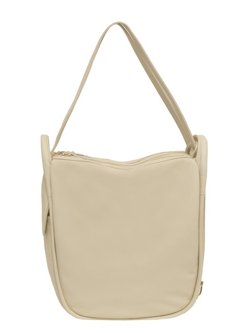 LESAC TRIO Sac à dos en cuir nappa crème - Sacs pour Femme