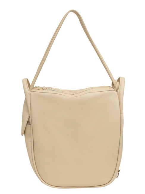 LESAC TRIO Sac à dos en cuir nappa beige - Sacs pour Femme