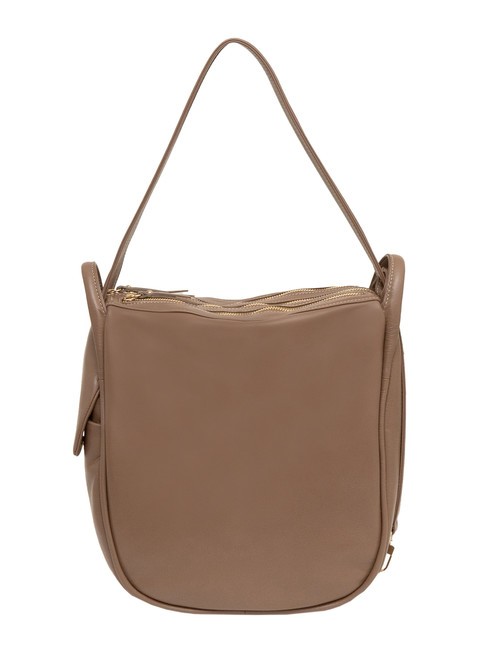 LESAC TRIO Sac à dos en cuir nappa brun - Sacs pour Femme