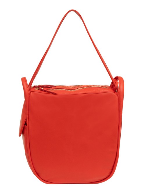 LESAC TRIO Sac à dos en cuir nappa rouge30 - Sacs pour Femme