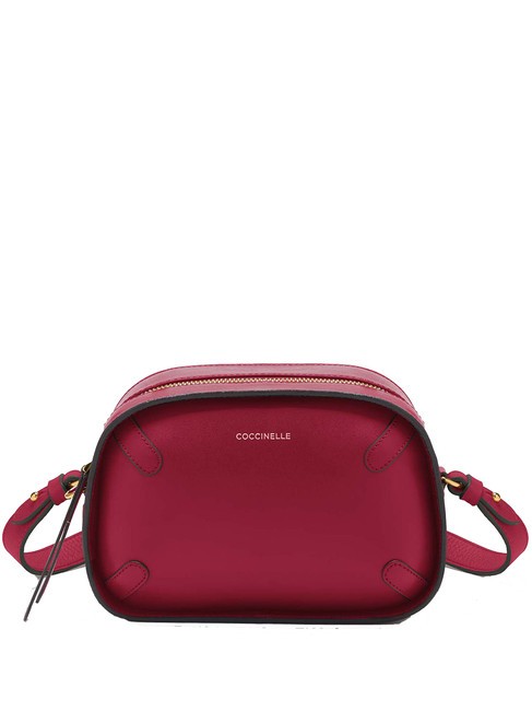 COCCINELLE MALETA CALF Mini sac bandoulière, en cuir sangria - Sacs pour Femme