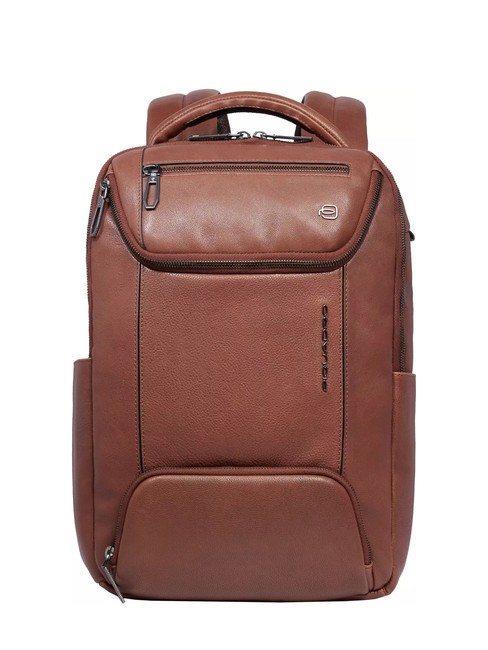 PIQUADRO CRONUS  Sac à dos PC 13", en cuir MARRON - Sacs à dos pour ordinateur portable